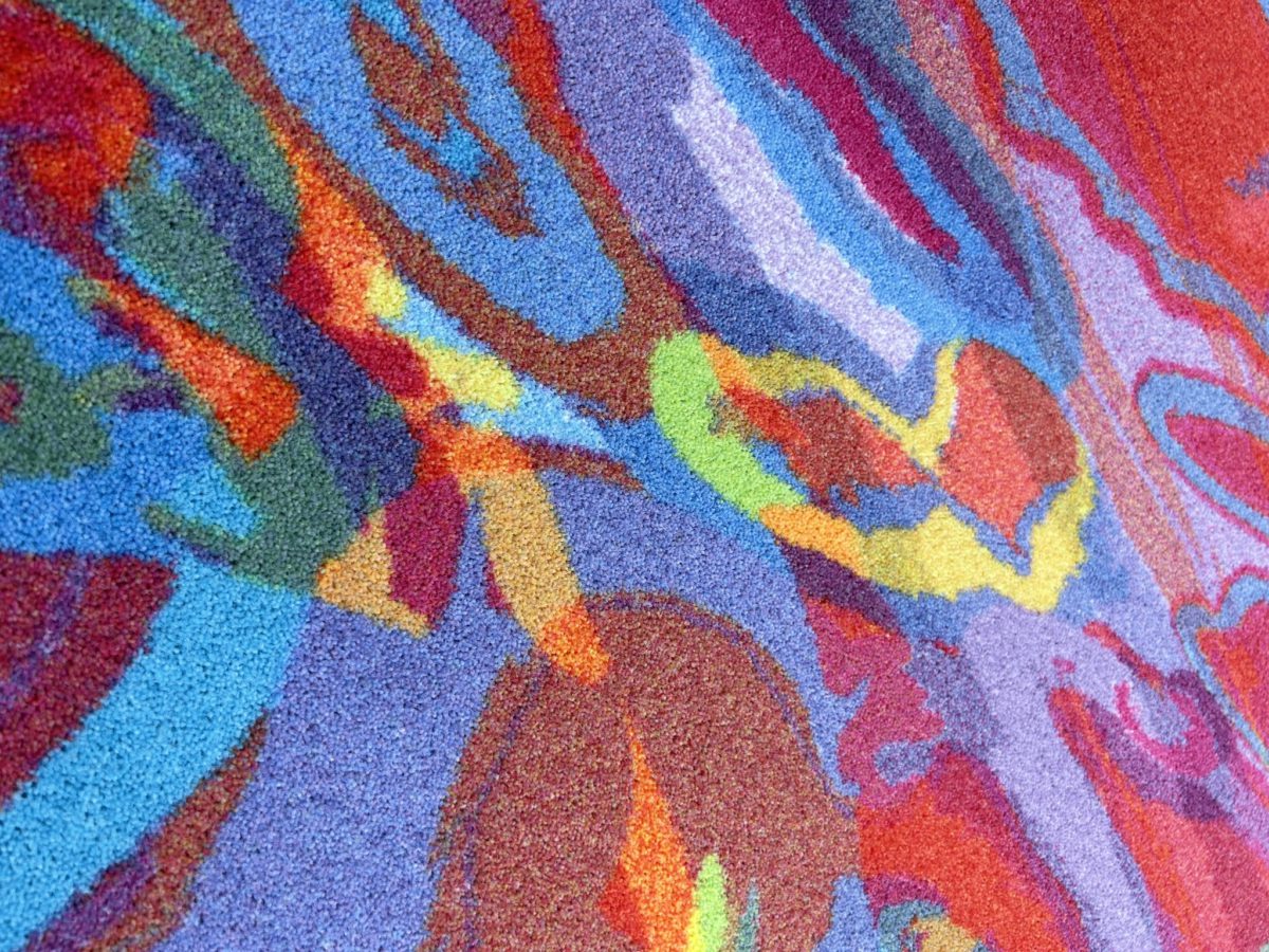 Peter Halley’s artwork “Magic Carpet” colors the entrance to ArtVerona 2023