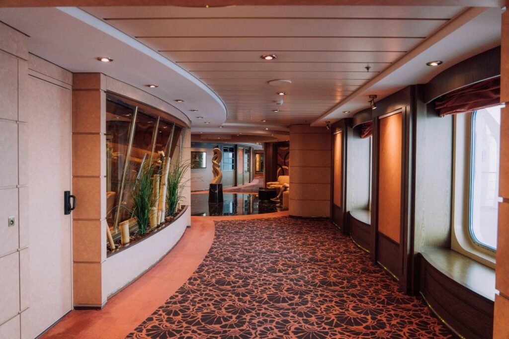 MARITIME SECTOR Carpet in a cruise ship