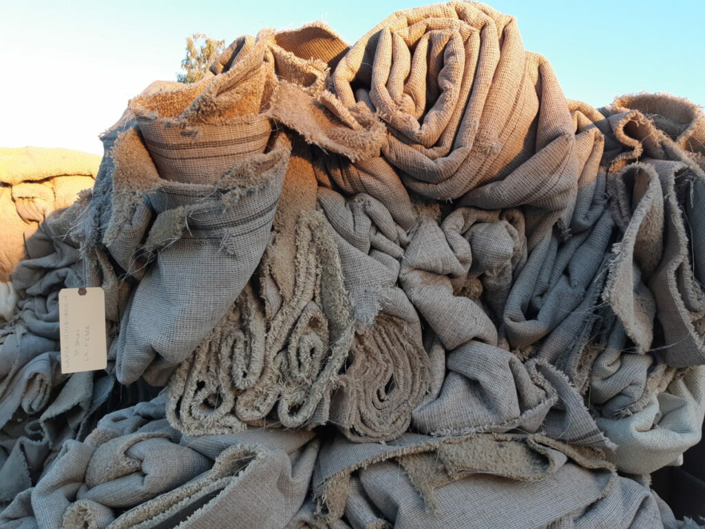 Old carpets destined for landfills 