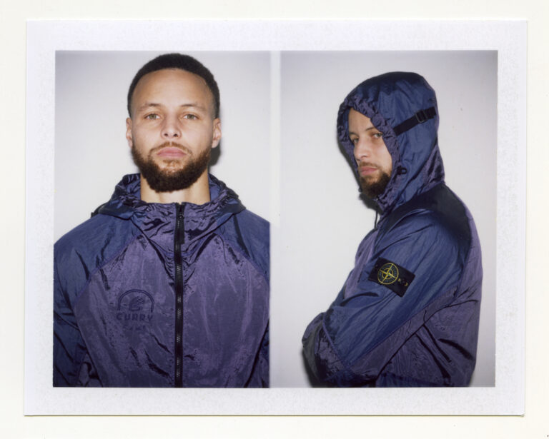 ECONYL® Regenerated Nylon featured in the Curry Camp custom tracksuit, by Stone Island and Curry Brand